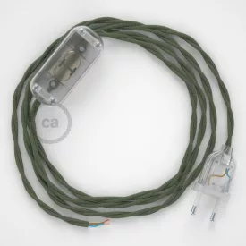   Creative Cables kapcsoló Lámpa huzalozás, TC63 Green Grey Cotton 1,80 m. Válassza ki CABTTOTC63