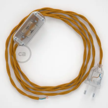 Creative Cables kapcsoló Lámpa huzalozás, TM25 Mustár Rayon 1,80 m. Válassza ki a CABTTOTM25
