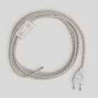 Creative Cables lámpakábel Lámpa vezetéke fehér fonott kábellel, 1,80 m CABTTOTN01