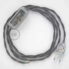   Creative Cables kapcsoló Lámpa huzalozás, TN02 szürke natúr vászon 1,80 m. Válassza ki CABTTOTN02