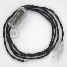   Creative Cables kapcsoló Lámpa huzalozás, TN03 Antracit natúr vászon 1,80 m. Válassza ki CABTTOTN03