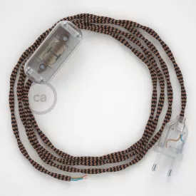   Creative Cables kapcsoló Lámpa huzalozás, TZ22 Fekete és Whiskey Rayon 1,80 m. Válassza CABTTOTZ22