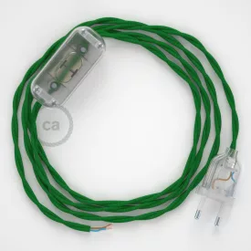   Creative Cables kapcsoló Lámpa huzalozás, TM06 Zöld Rayon 1,80 m. Válassza ki a CABTTR002