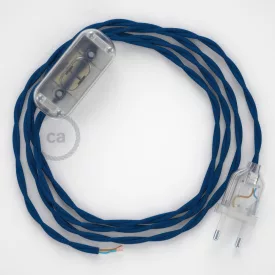   Creative Cables kapcsoló Lámpa huzalozás, TM12 Blue Rayon 1,80 m. Válassza ki a CABTTR010