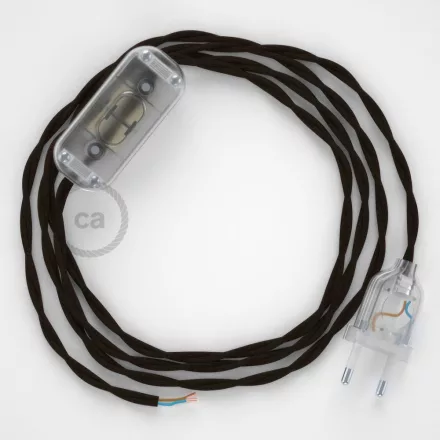 Creative Cables kapcsoló Lámpa huzalozás, TM13 Barna Rayon 1,80 m. Válassza ki a CABTTR011