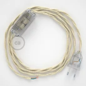   Creative Cables kapcsoló Lámpa huzalozás, TM00 Ivory Rayon 1,80 m. Válassza ki a CABTTRAVO