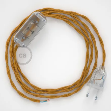Creative Cables kapcsoló Lámpa huzalozás, TM05 Arany Rayon 1,80 m. Válassza ki a CABTTRORO
