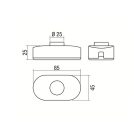 Creative Cables kapcsoló Egypólusú lábfék kapcsoló csavaros kapcsokkal. Tervezte: Achille Castiglioni CAST661N