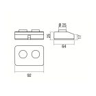 Creative Cables design lámpa Kétpólusú egypólusú lábfék. Tervezte: Achille Castiglioni. CAST662N
