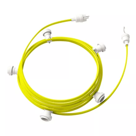 Creative Cables design lámpa Kész használatra 7,5 m-es Lumet fényfüzér készlettel, 5 fehér lámpatartóval, CATE27B075CF10
