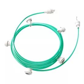   Creative Cables design lámpa Kész használatra 7,5 m-es Lumet fényfüzér készlettel, 5 fehér lámpatartóval, CATE27B075CH69