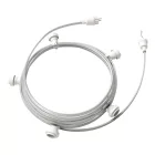 Creative Cables design lámpa Kész használatra 7,5 m-es Lumet fényfüzér készlettel, 5 fehér lámpatartóval, CATE27B075CM02