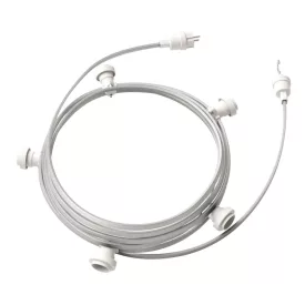   Creative Cables design lámpa Kész használatra 7,5 m-es Lumet fényfüzér készlettel, 5 fehér lámpatartóval, CATE27B075CM02