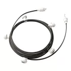 Creative Cables design lámpa Kész használatra 7,5 m-es Lumet fényfüzér készlettel, 5 fehér lámpatartóval, CATE27B075CM03