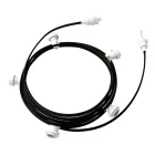 Creative Cables design lámpa Kész használatra 7,5 m-es Lumet fényfüzér készlettel, 5 fehér lámpatartóval, CATE27B075CM04