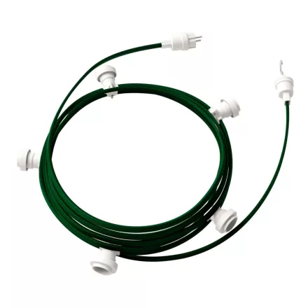 Creative Cables design lámpa Kész használatra 7,5 m-es Lumet fényfüzér készlettel, 5 fehér lámpatartóval, CATE27B075CM21
