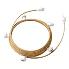Creative Cables design lámpa Kész használatra 7,5 m-es Lumet fényfüzér készlettel, 5 fehér lámpatartóval, CATE27B075CN06
