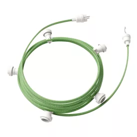   Creative Cables design lámpa Kész használatra 7,5 m-es Lumet fényfüzér készlettel, 5 fehér lámpatartóval, CATE27B075CX08