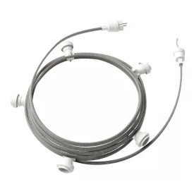   Creative Cables design lámpa Kész használatra 7,5 m-es Lumet fényfüzér készlettel, 5 fehér lámpatartóval, CATE27B075CZ04