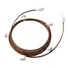 Creative Cables design lámpa Kész használatra 7,5 m-es Lumet fényfüzér készlettel, 5 fehér lámpatartóval, CATE27B075CZ22