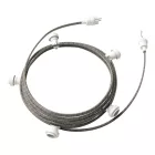 Creative Cables design lámpa Kész használatra 7,5 m-es Lumet fényfüzér készlettel, 5 fehér lámpatartóval, CATE27B075ECC37