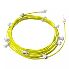   Creative Cables foglalat Készre szerelt, 12,5 m-es Lumet fényfüzér készlettel, 10 db fehér CATE27B125CF10