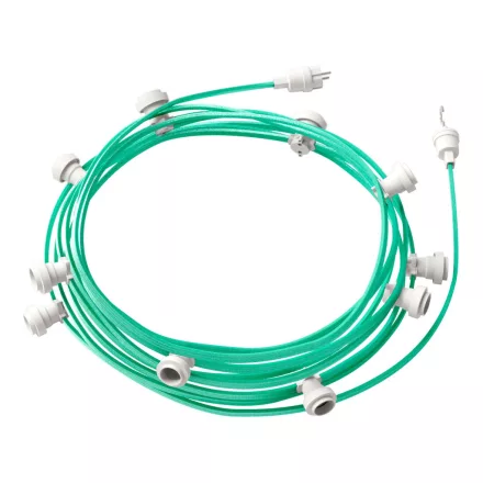 Creative Cables foglalat Készre szerelt, 12,5 m-es Lumet fényfüzér készlettel, 10 db fehér CATE27B125CH69