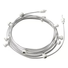   Creative Cables foglalat Készre szerelt, 12,5 m-es Lumet fényfüzér készlettel, 10 db fehér CATE27B125CM02