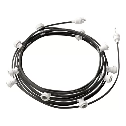 Creative Cables foglalat Készre szerelt, 12,5 m-es Lumet fényfüzér készlettel, 10 db fehér CATE27B125CM03