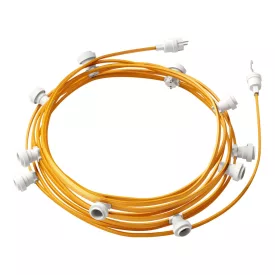   Creative Cables foglalat Készre szerelt, 12,5 m-es Lumet fényfüzér készlettel, 10 db fehér CATE27B125CM05