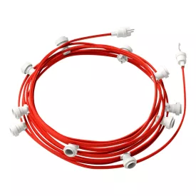   Creative Cables foglalat Készre szerelt, 12,5 m-es Lumet fényfüzér készlettel, 10 db fehér CATE27B125CM09