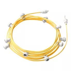   Creative Cables foglalat Készre szerelt, 12,5 m-es Lumet fényfüzér készlettel, 10 db fehér CATE27B125CM10