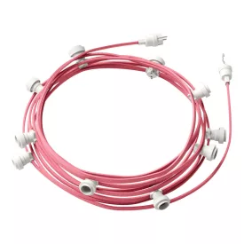   Creative Cables foglalat Készre szerelt, 12,5 m-es Lumet fényfüzér készlettel, 10 db fehér CATE27B125CM16