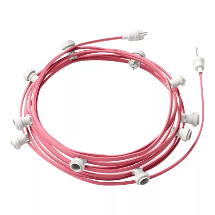 Creative Cables foglalat Készre szerelt, 12,5 m-es Lumet fényfüzér készlettel, 10 db fehér CATE27B125CM16