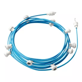   Creative Cables foglalat Készre szerelt, 12,5 m-es Lumet fényfüzér készlettel, 10 db fehér CATE27B125CM17