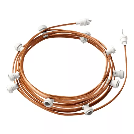 Creative Cables foglalat Készre szerelt, 12,5 m-es Lumet fényfüzér készlettel, 10 db fehér CATE27B125CM22