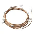 Creative Cables foglalat Készre szerelt, 12,5 m-es Lumet fényfüzér készlettel, 10 db fehér CATE27B125CM27
