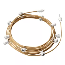   Creative Cables foglalat Készre szerelt, 12,5 m-es Lumet fényfüzér készlettel, 10 db fehér CATE27B125CN06