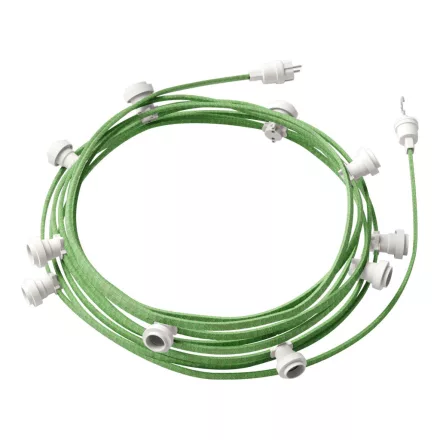 Creative Cables foglalat Készre szerelt, 12,5 m-es Lumet fényfüzér készlettel, 10 db fehér CATE27B125CX08