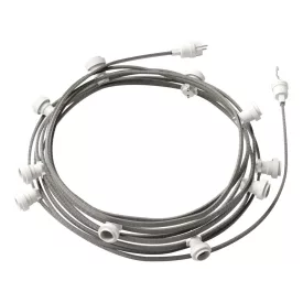   Creative Cables foglalat Készre szerelt, 12,5 m-es Lumet fényfüzér készlettel, 10 db fehér CATE27B125CZ04