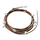 Creative Cables foglalat Készre szerelt, 12,5 m-es Lumet fényfüzér készlettel, 10 db fehér CATE27B125CZ22