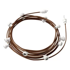   Creative Cables foglalat Készre szerelt, 12,5 m-es Lumet fényfüzér készlettel, 10 db fehér CATE27B125CZ22