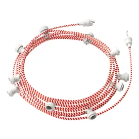   Creative Cables foglalat Készre szerelt, 12,5 m-es Lumet fényfüzér készlettel, 10 db fehér CATE27B125ECM39