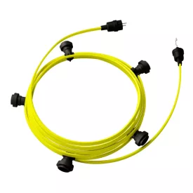   Creative Cables design lámpa Készre szerelt, 7,5 m-es Lumet fényfüzér készlet 5 fekete lámpatartóval, CATE27N075CF10