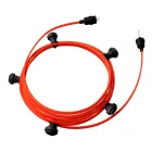 Creative Cables design lámpa Készre szerelt, 7,5 m-es Lumet fényfüzér készlet 5 fekete lámpatartóval, CATE27N075CF15