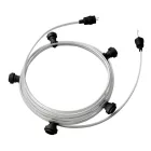 Creative Cables design lámpa Készre szerelt, 7,5 m-es Lumet fényfüzér készlet 5 fekete lámpatartóval, CATE27N075CM02