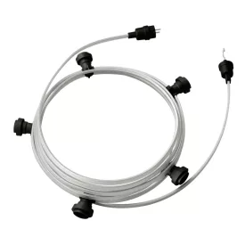   Creative Cables design lámpa Készre szerelt, 7,5 m-es Lumet fényfüzér készlet 5 fekete lámpatartóval, CATE27N075CM02