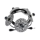 Creative Cables lámpatest Maioliche' String Light Lumet rendszer 7,5 m-től, szövetkábellel, 5 lámpatartóval CATE27N075CM04DD24MA04-L fekete
