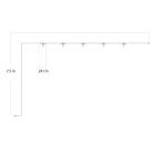 Creative Cables lámpatest Maioliche' String Light Lumet rendszer 7,5 m-től, szövetkábellel, 5 lámpatartóval CATE27N075CM09DD24MA03-L fekete