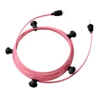 Creative Cables design lámpa Készre szerelt, 7,5 m-es Lumet fényfüzér készlet 5 fekete lámpatartóval, CATE27N075CM16